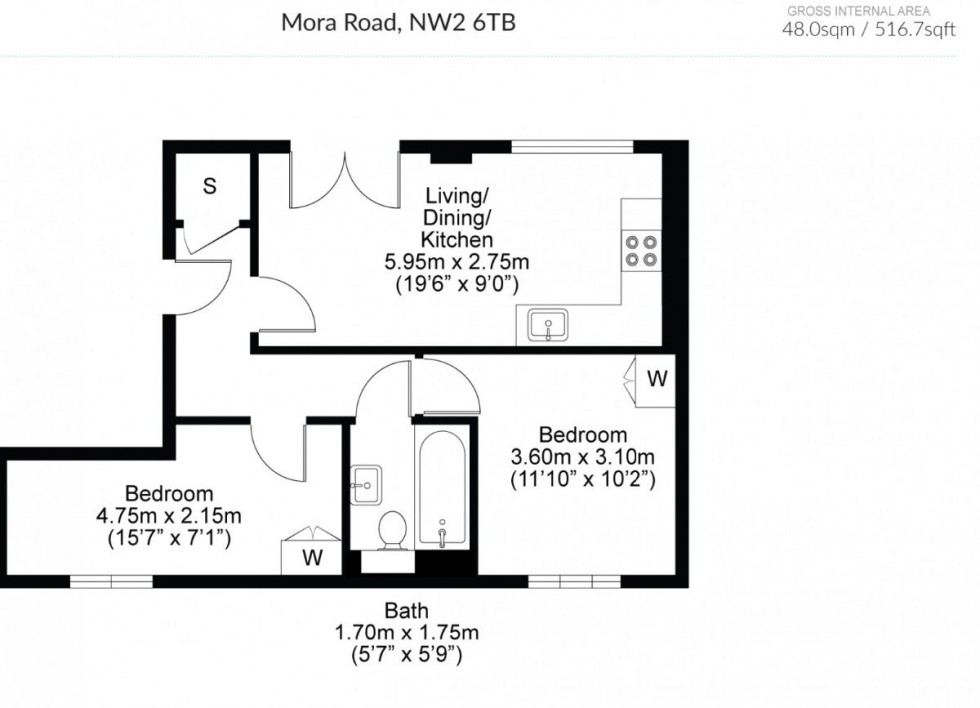 Floorplan for Mora Road, London