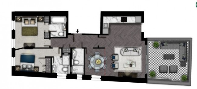 Floorplan for Prince Of Wales Terrace, London