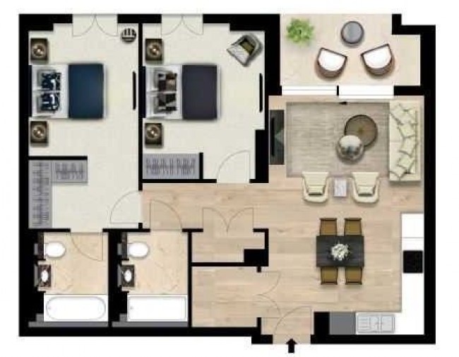 Floorplan for Garrett Mansions