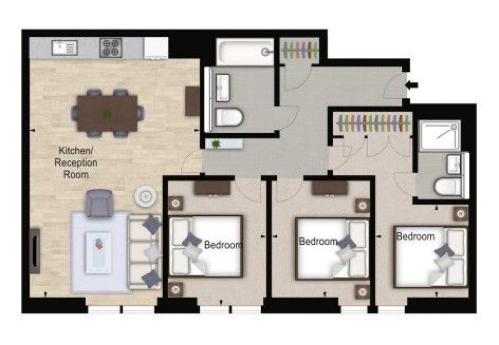 Floorplan for Merchant Square East, London