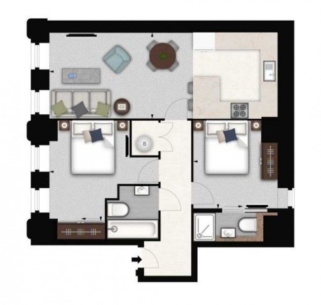 Floorplan for Rainville Road, London