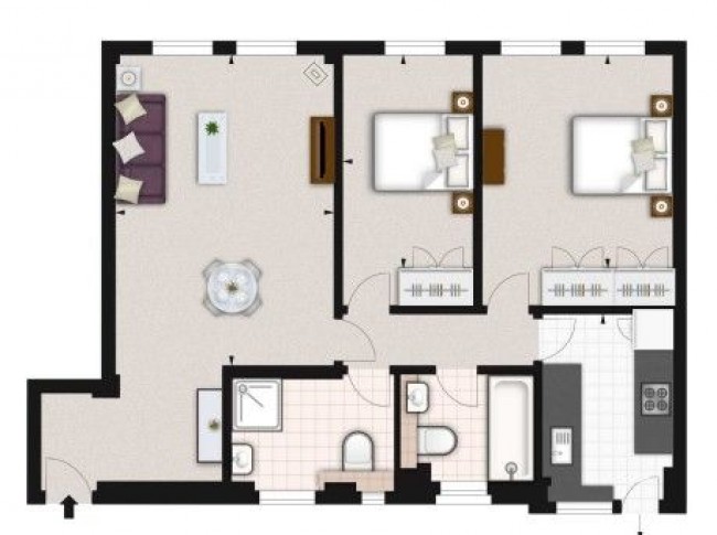 Floorplan for Pelham Court,  Fulham Road, London