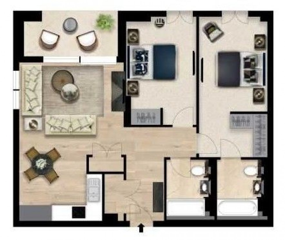Floorplan for Garrett Mansions, W2 1BB