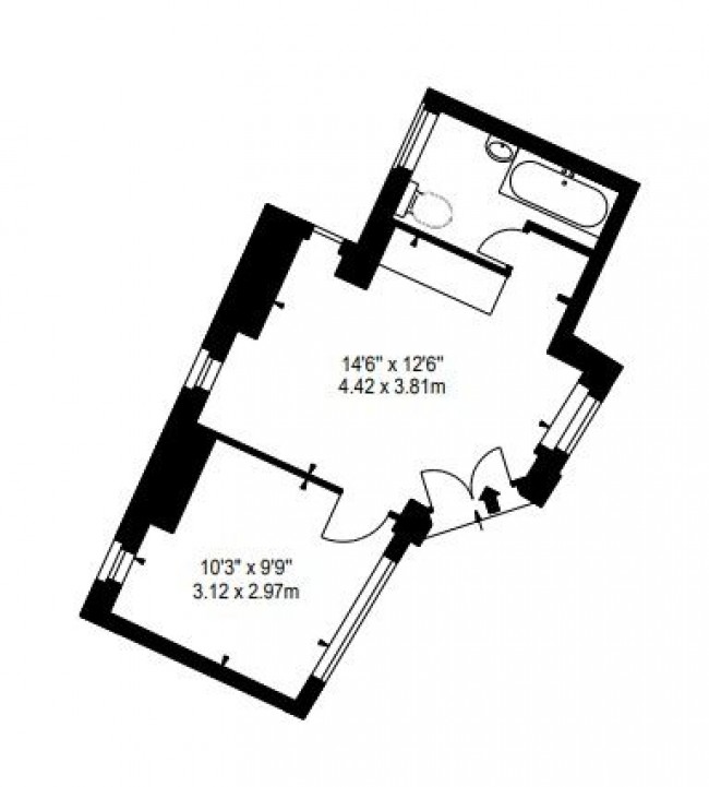Floorplan for Strathmore Court,  Park Road, London