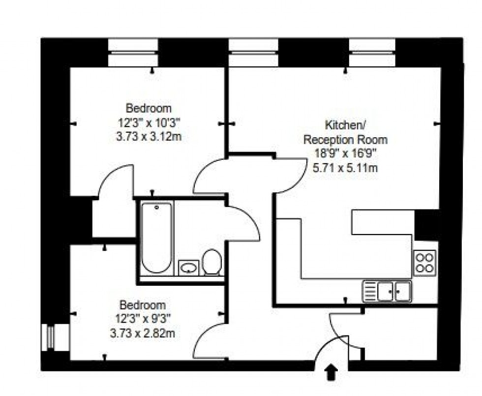 Floorplan for Palace Wharf, Rainville Road, London