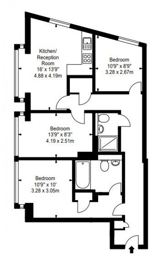 Floorplan for Merchant Square East, London