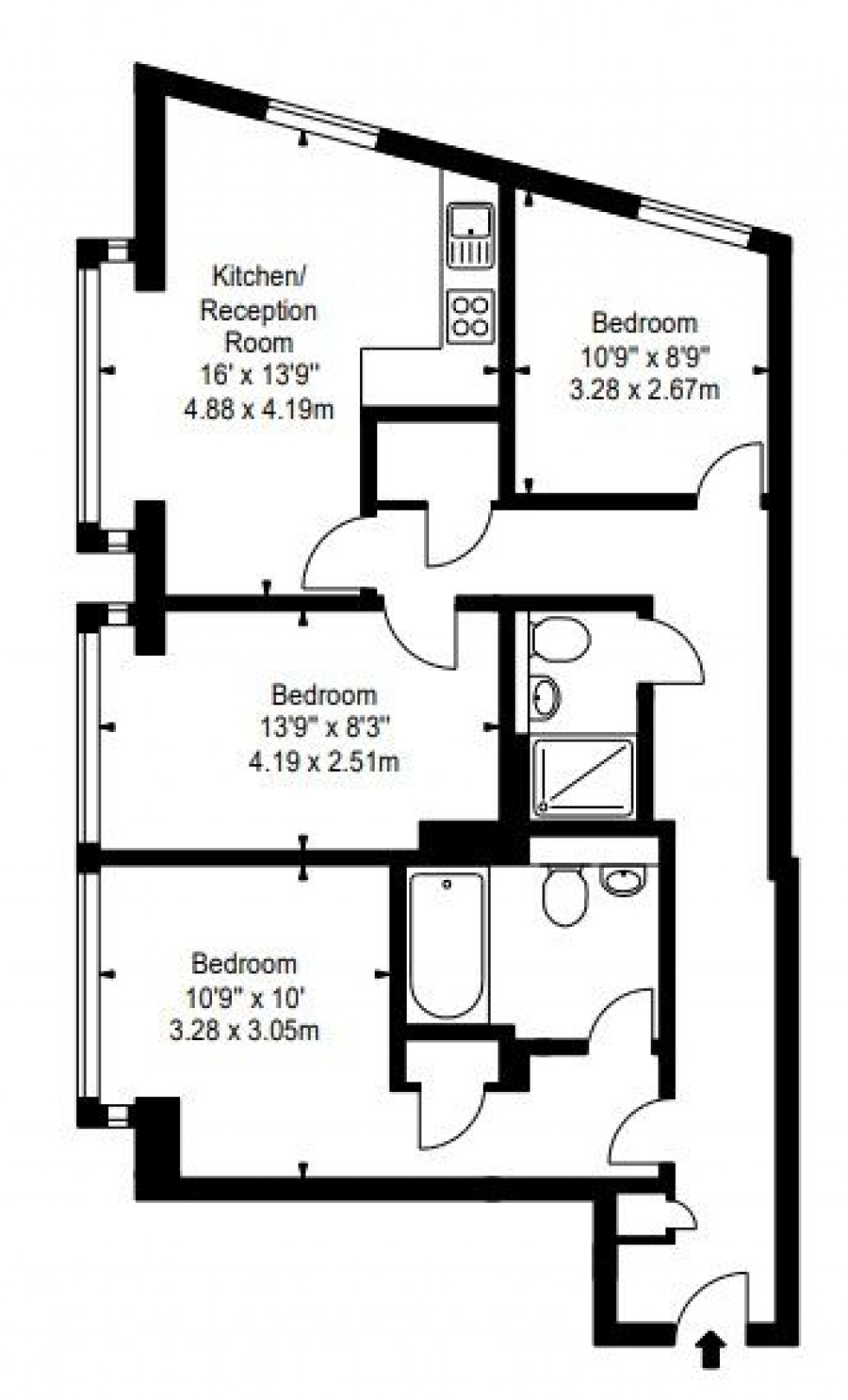 Floorplan for Merchant Square East, London