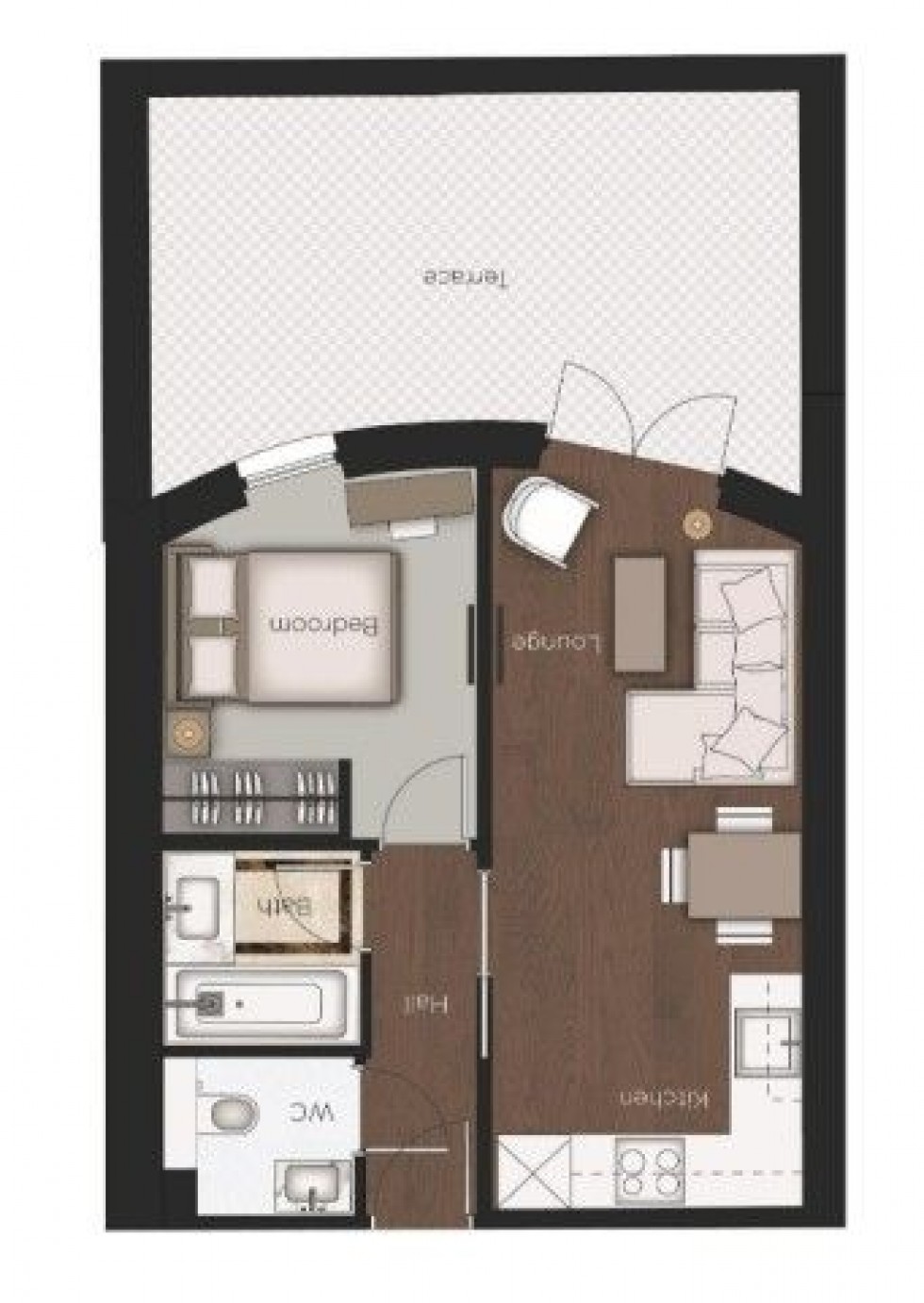 Floorplan for Flat B/, Garden House, - Kensington Gardens Square, London