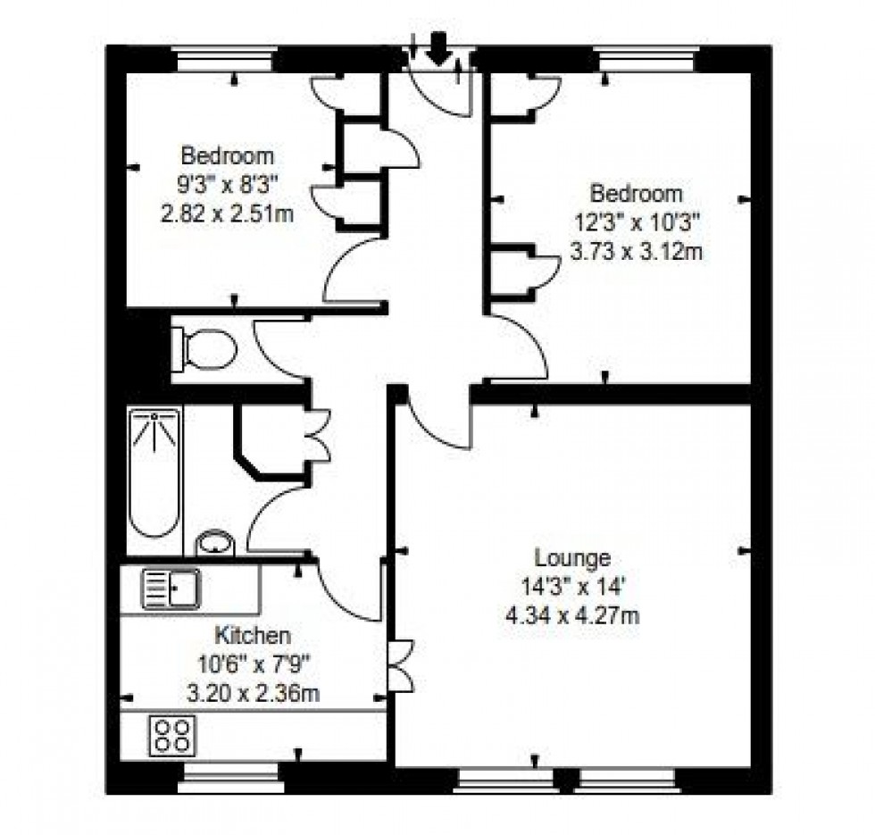 Floorplan for Fulham Road, London