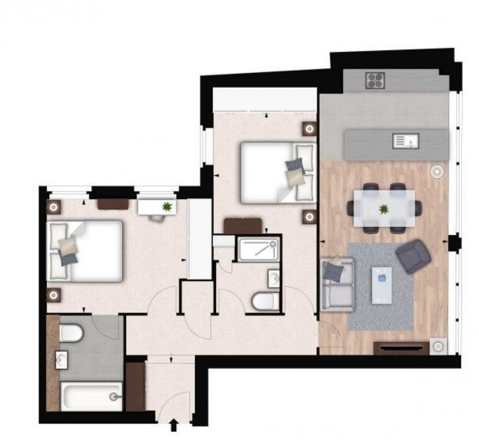 Floorplan for Flat /B,  Fulham Road, London