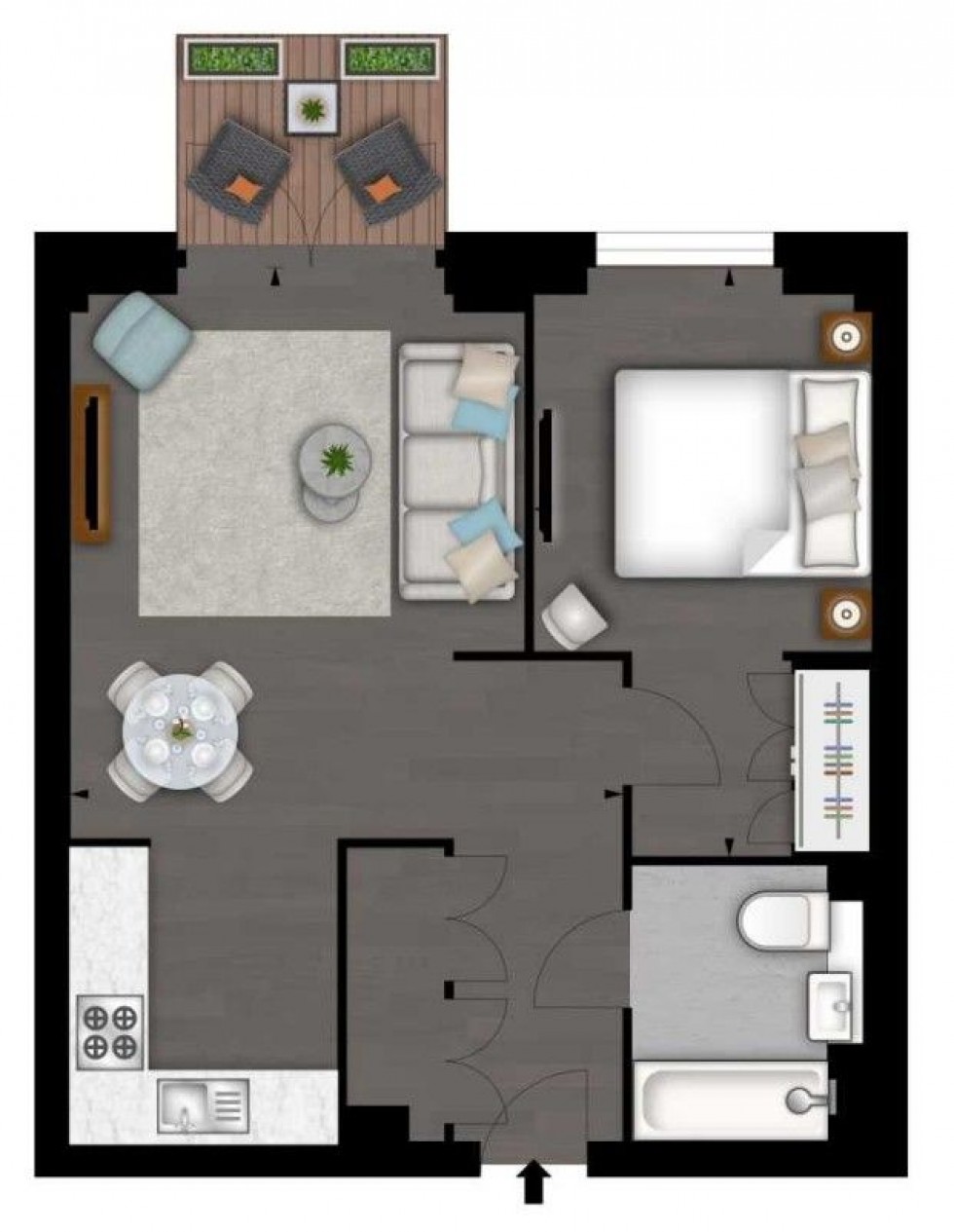 Floorplan for Thornes House,  Charles Clowes Walk, London