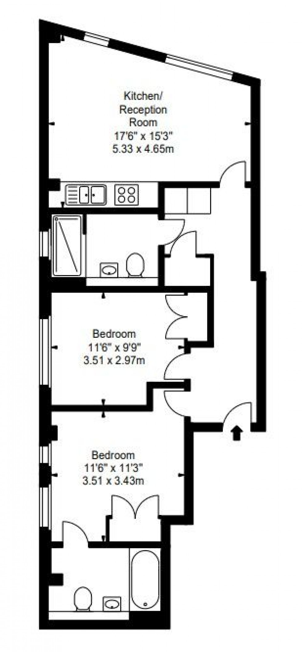 Floorplan for Apartment ,  Merchant Square East, London