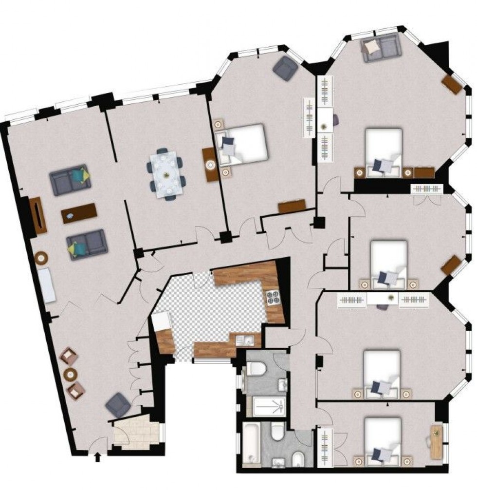 Floorplan for Strathmore Court,  Park Road, London