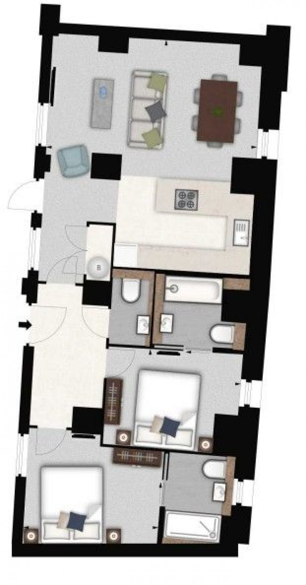 Floorplan for Palace Wharf, Rainville Road, London