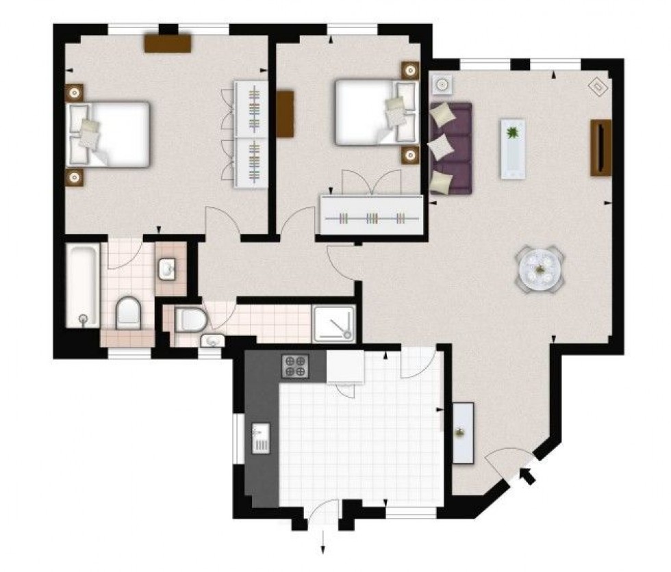 Floorplan for Pelham Court,  Fulham Road, London