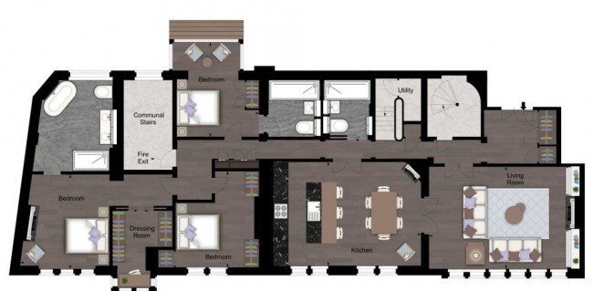Floorplan for Duke Street, London