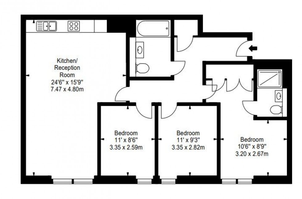 Floorplan for Apartment ,  Merchant Square East, London