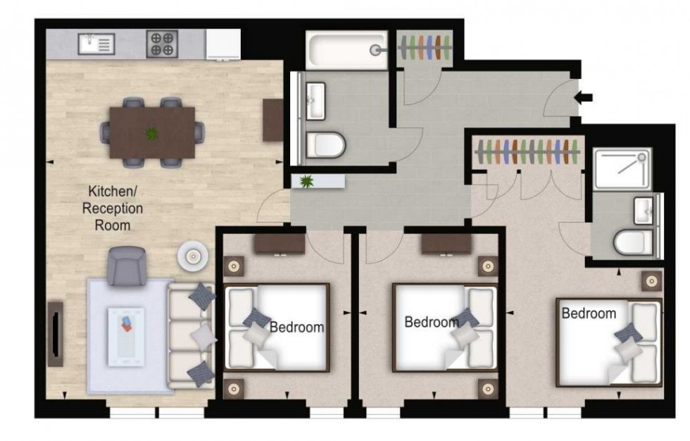 Floorplan for Merchant Square East, London