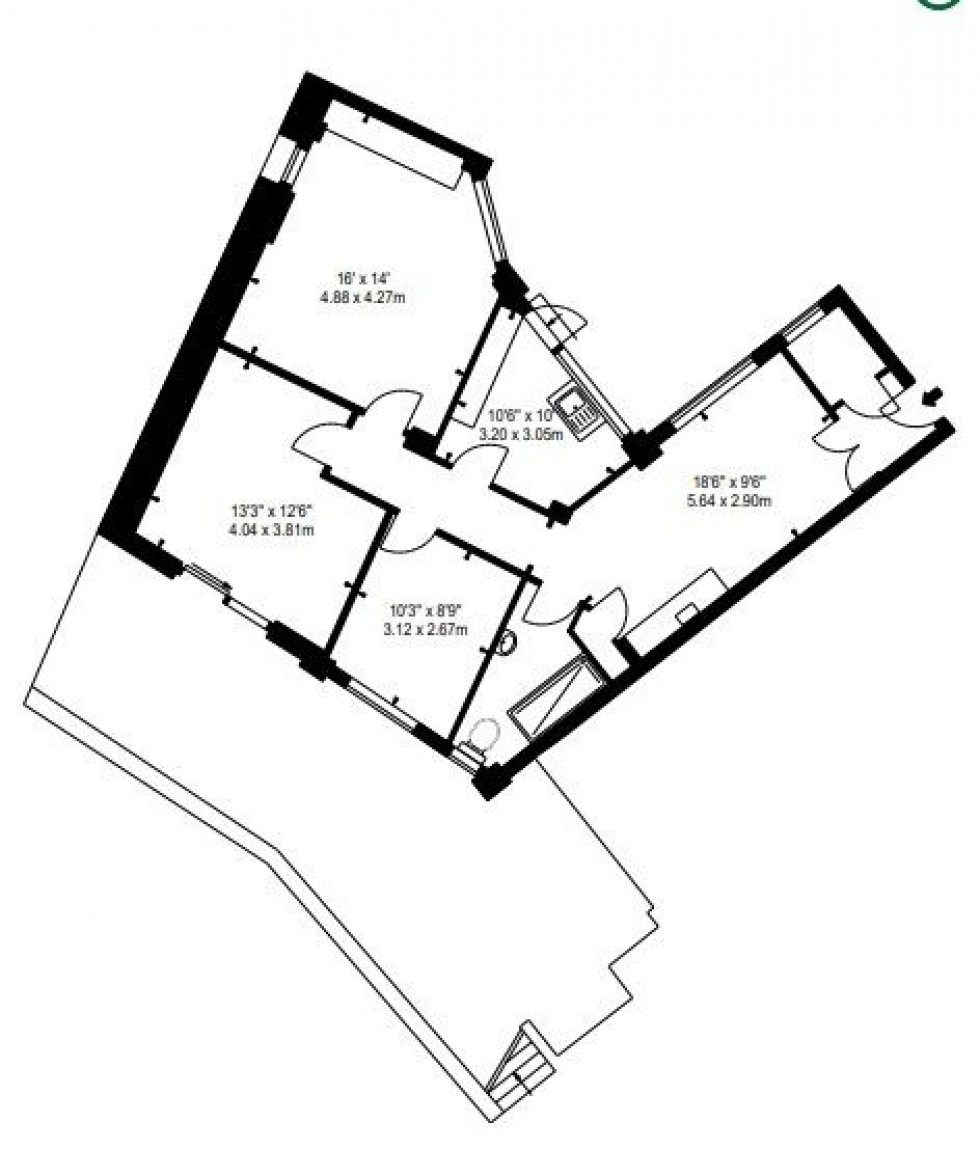 Floorplan for Strathmore Court,  Park Road, London