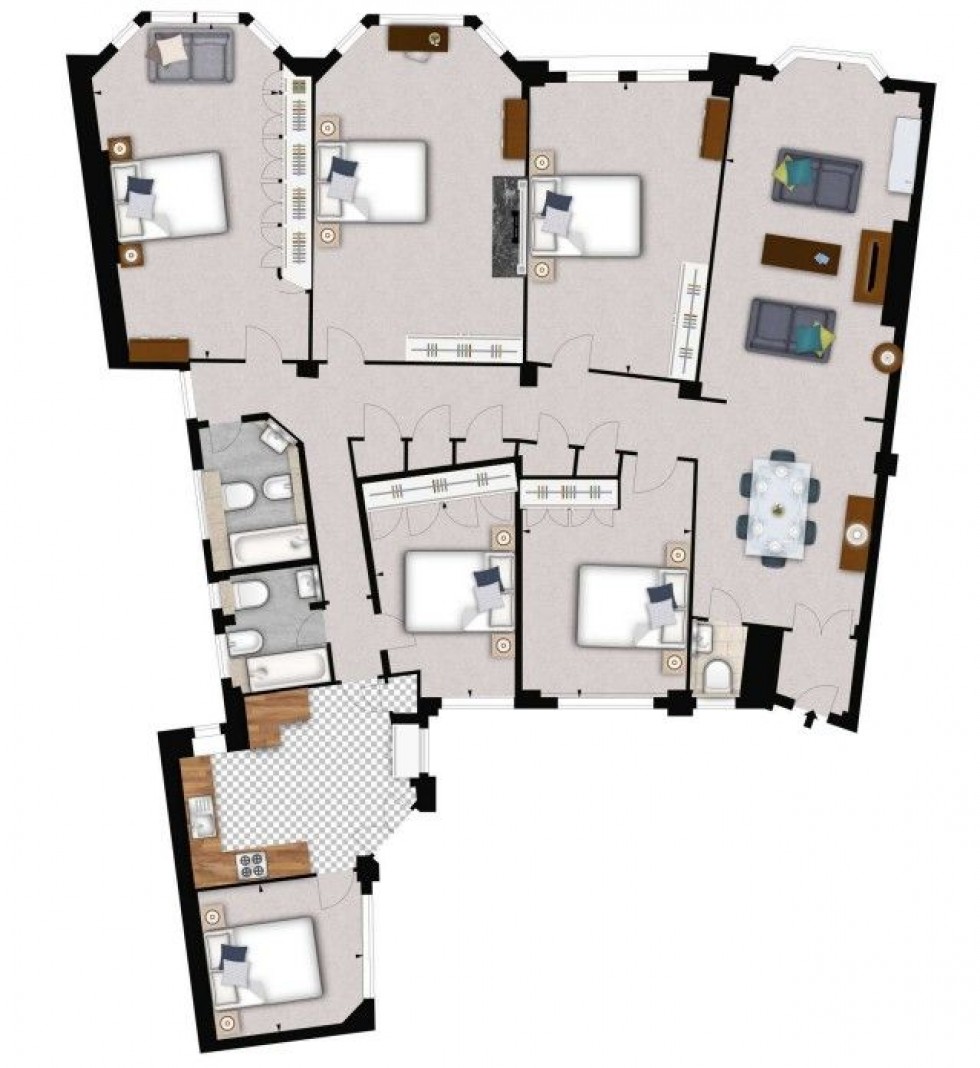 Floorplan for Strathmore Court,  Park Road, London