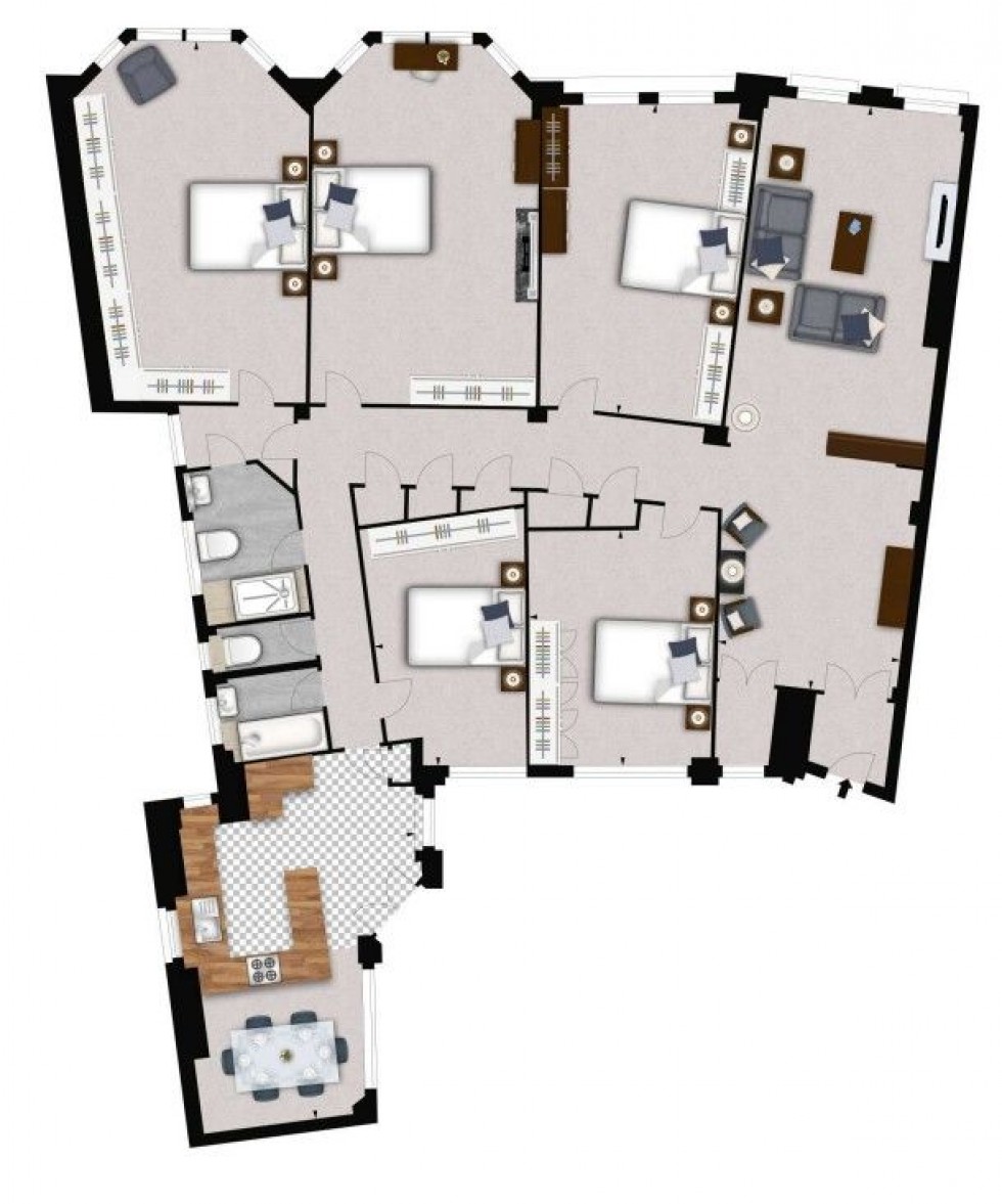 Floorplan for Strathmore Court,  Park Road, London
