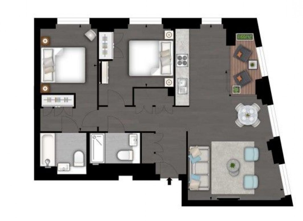 Floorplan for Charles Clowes Walk, London