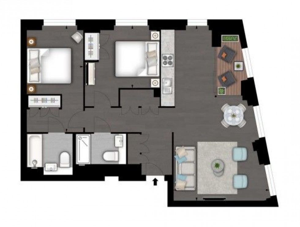 Floorplan for Charles Clowes Walk, London