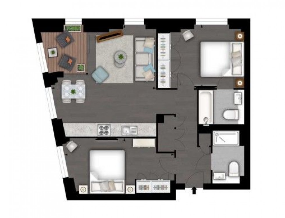 Floorplan for Charles Clowes Walk, London