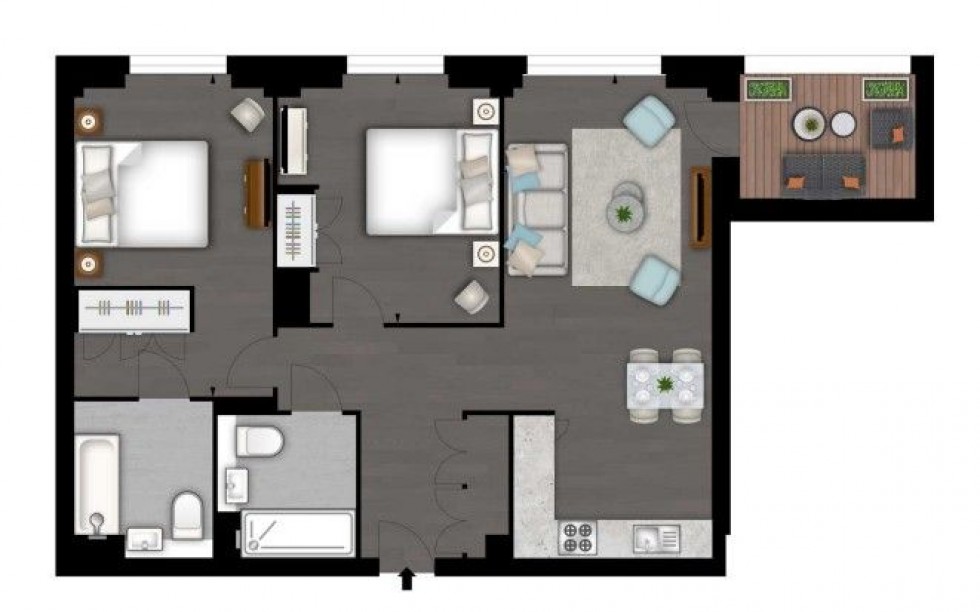 Floorplan for Charles Clowes Walk, London