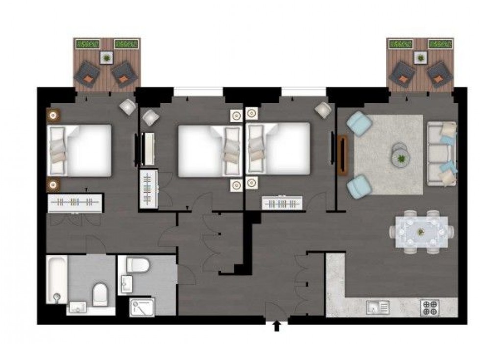Floorplan for Charles Clowes Walk, London