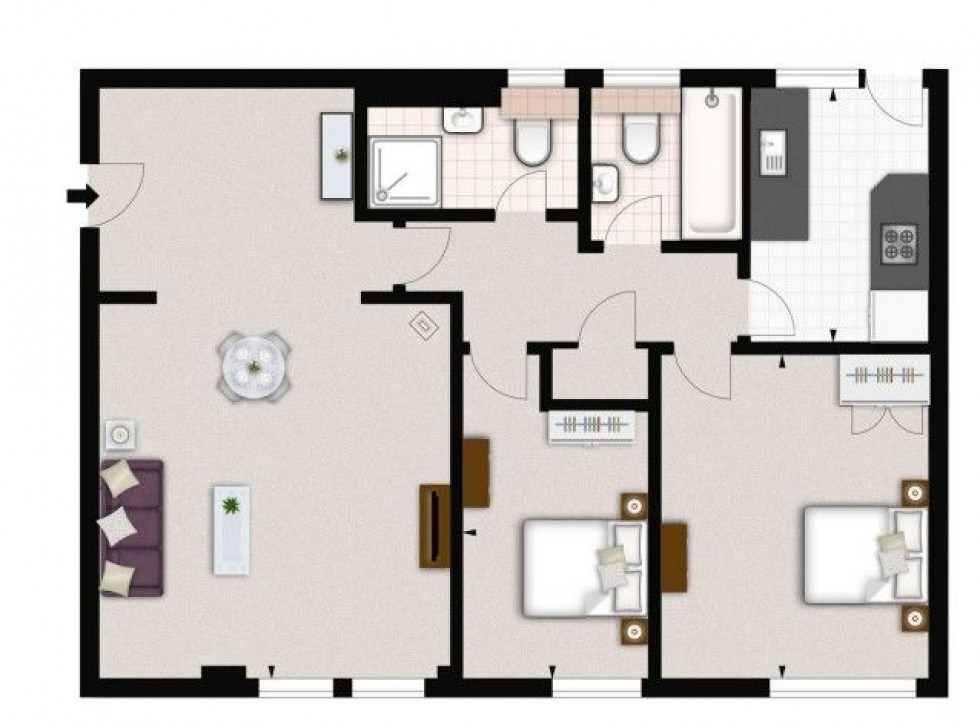 Floorplan for Pelham Court,  Fulham Road, London