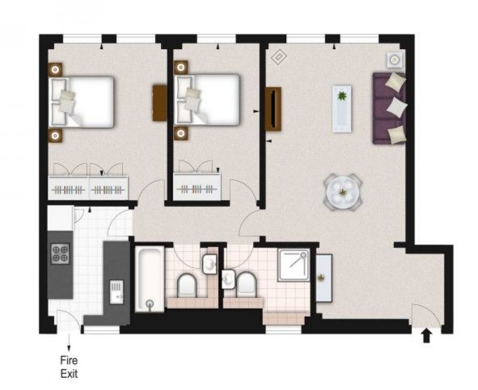 Floorplan for Pelham Court,  Fulham Road, London