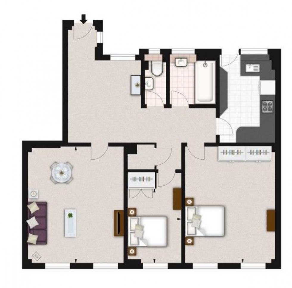 Floorplan for Pelham Court,  Fulham Road, London