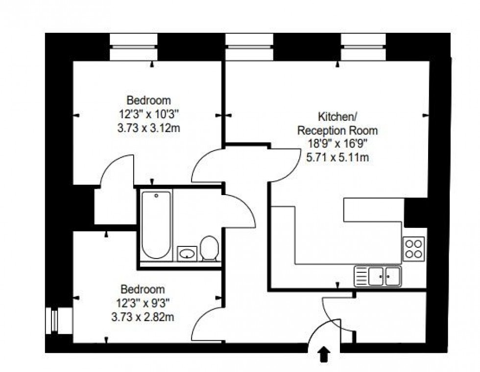 Floorplan for Rainville Road, London