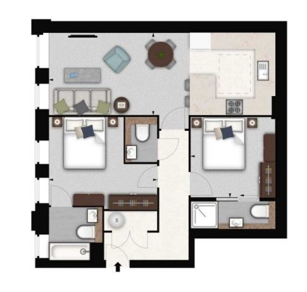 Floorplan for Rainville Road, London