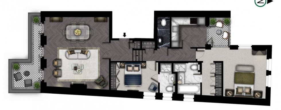 Floorplan for Prince of Wales Terrace, London