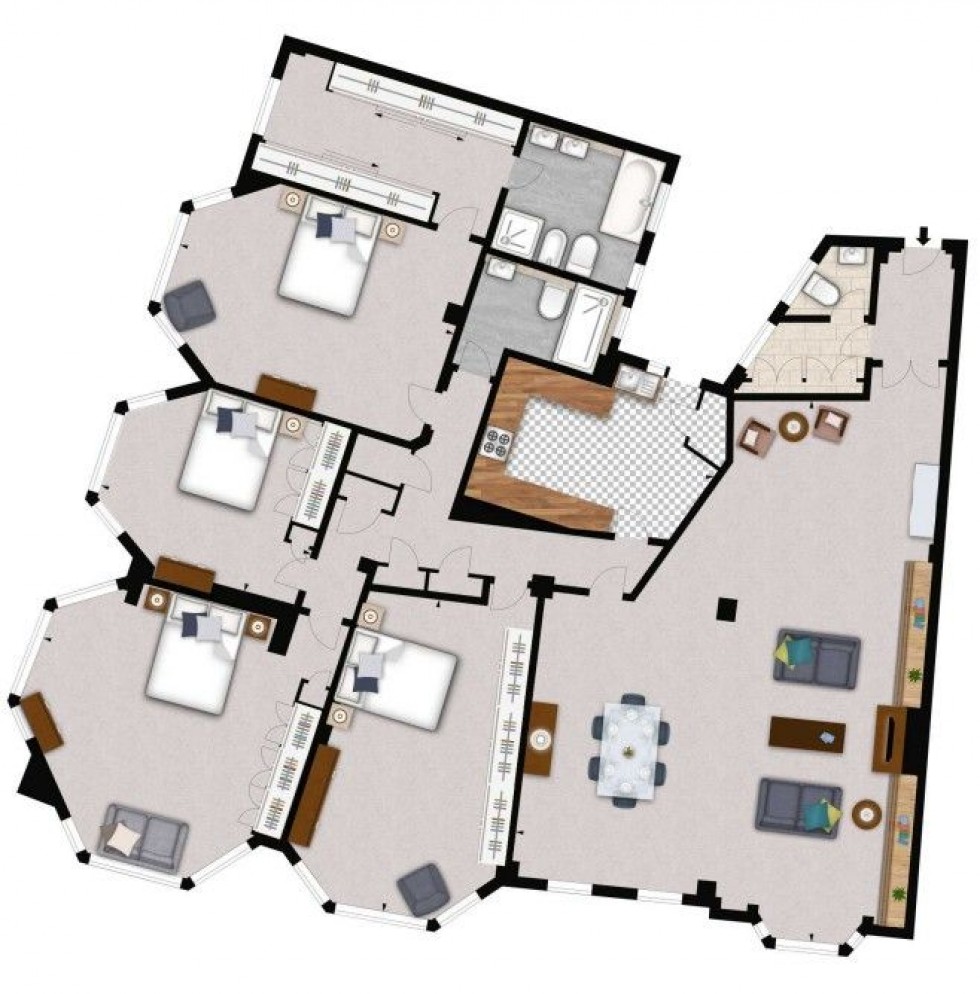 Floorplan for Strathmore Court,  Park Road, London