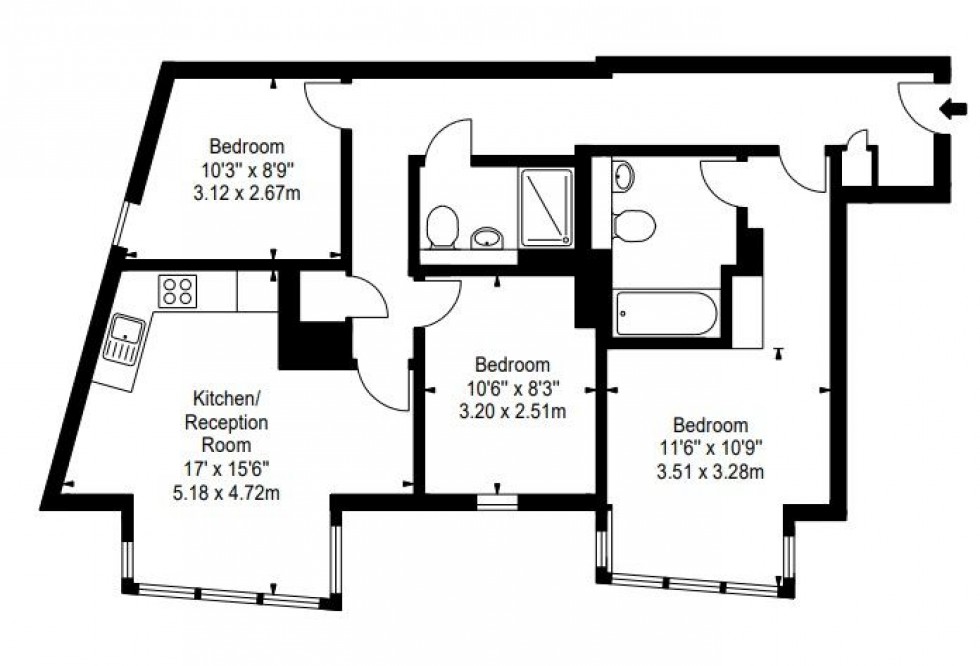 Floorplan for Merchant Square East, London
