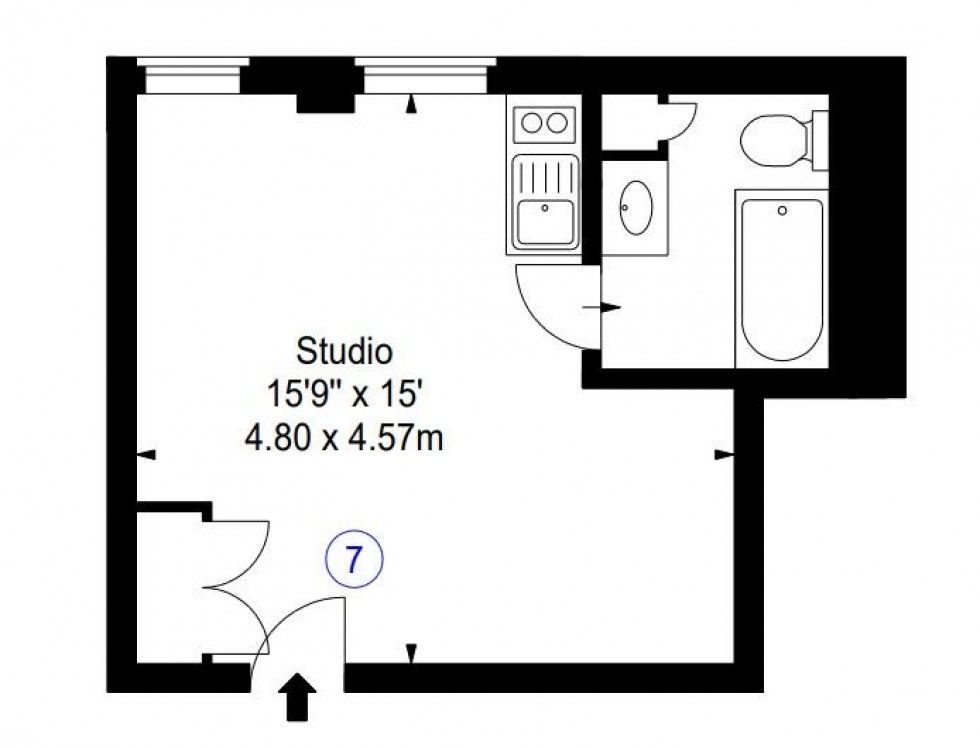 Floorplan for Pelham Court,  Fulham Road, London