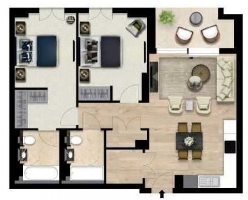 Floorplan for Garrett Mansions, West End Gate
