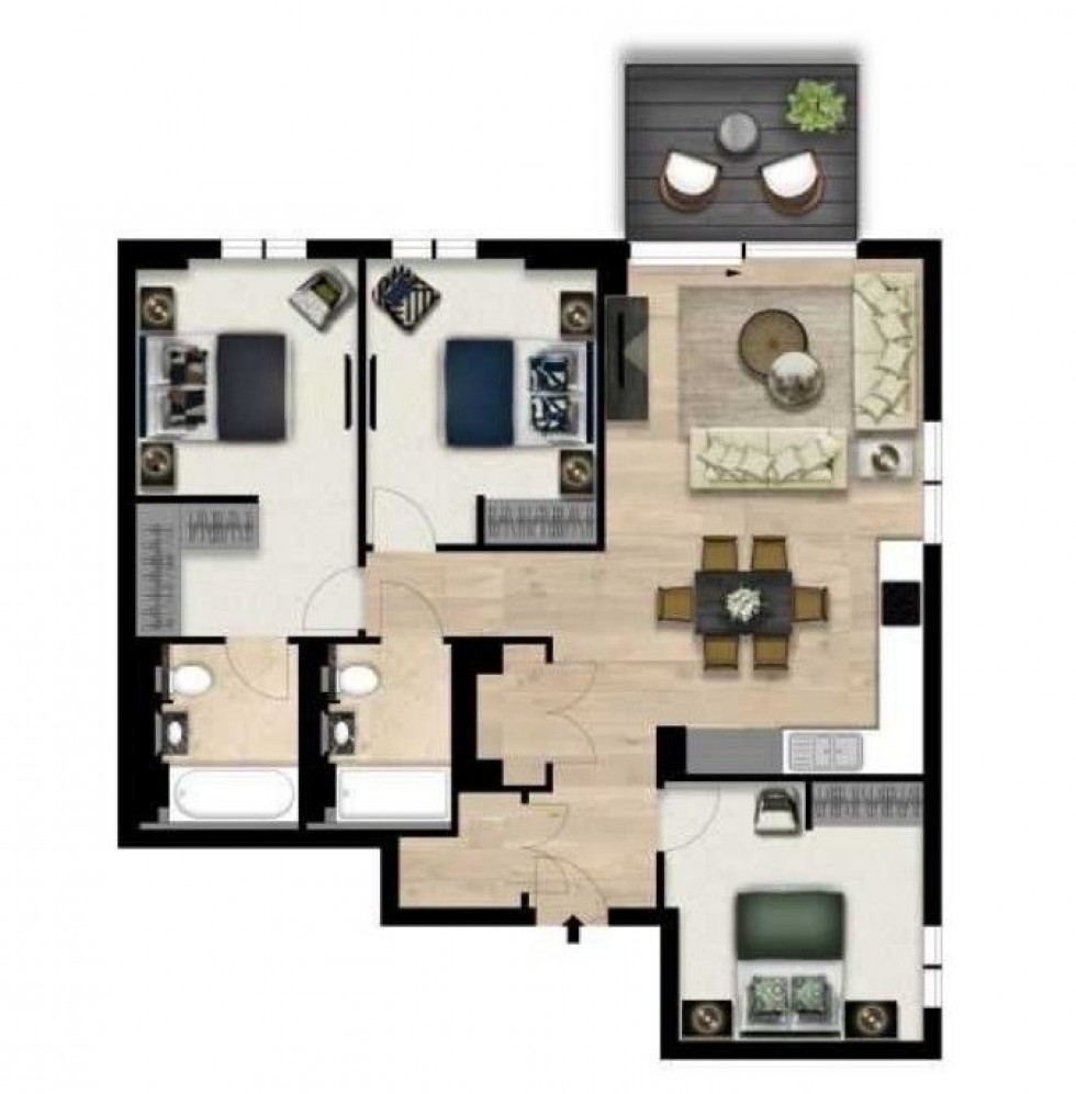 Floorplan for Garrett Mansions, West End Gate