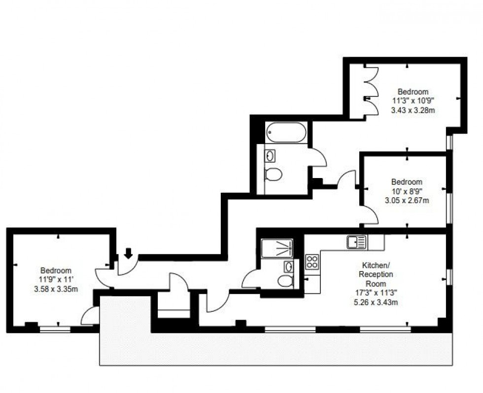 Floorplan for Merchant Square East, London