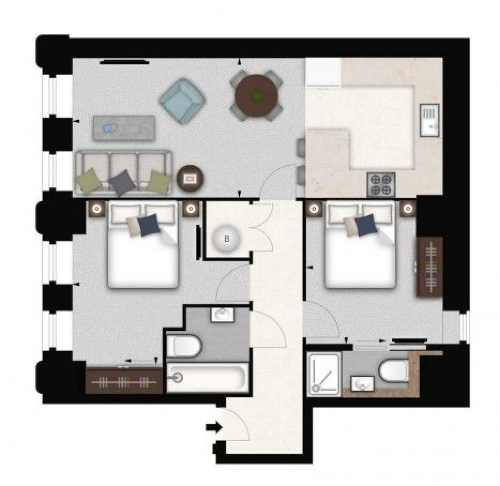 Floorplan for Palace Wharf, Rainville Road, London