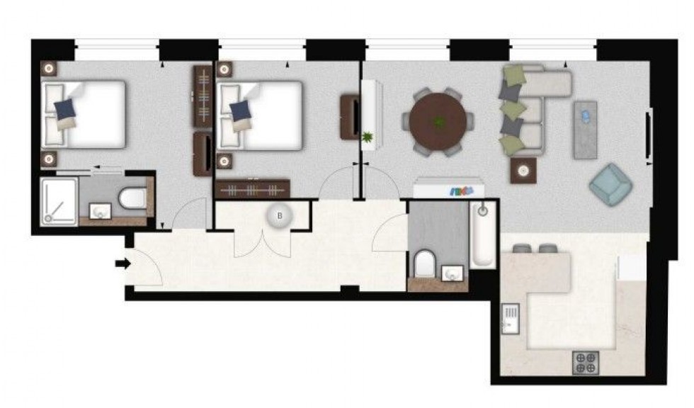 Floorplan for Palace Wharf, Rainville Road, London