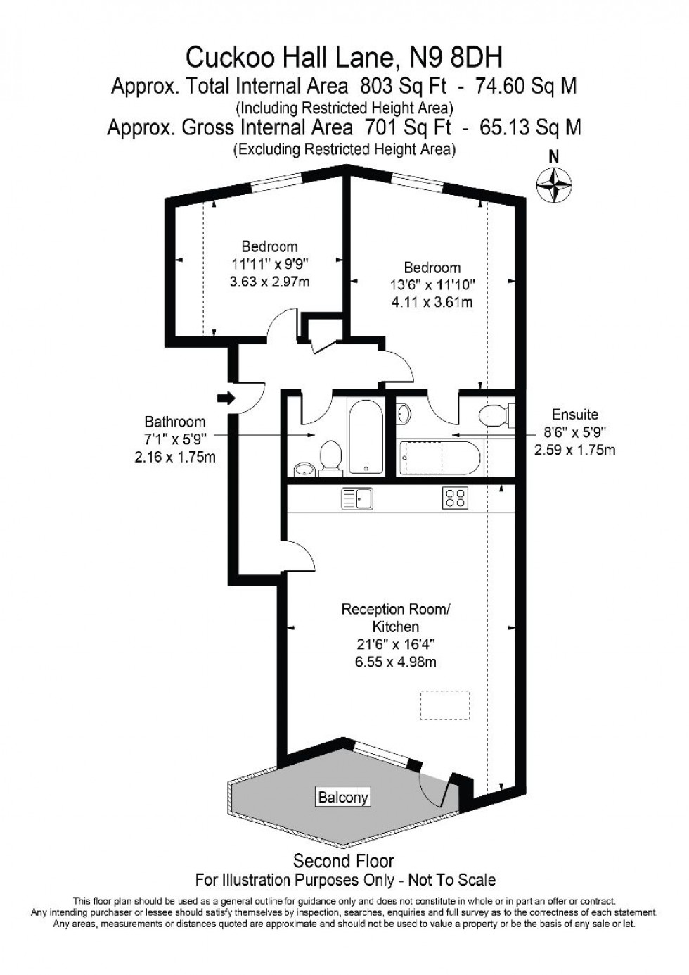 Floorplan for Cuckoo Hall Lane, London