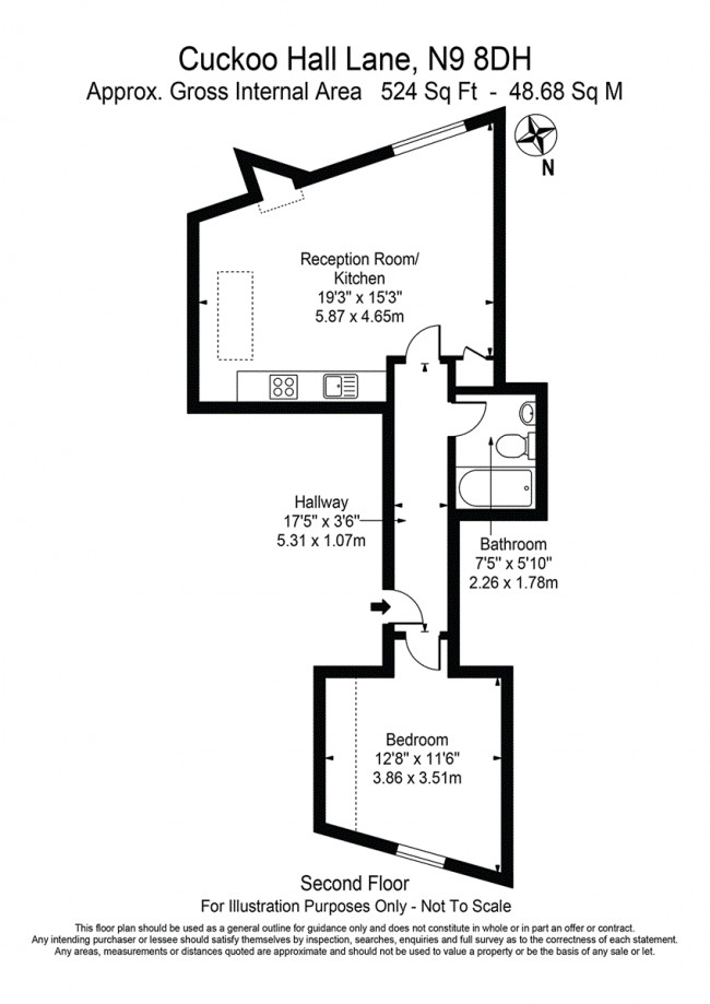 Floorplan for Cuckoo Hall Lane, London