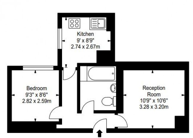 Floorplan for Flat b8, Garden House, - Kensington Gardens Square, London