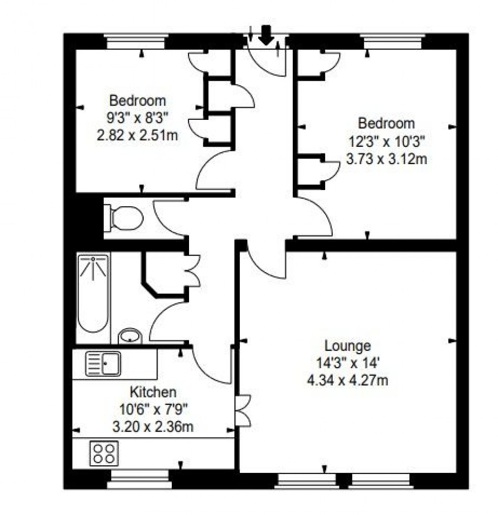 Floorplan for Flat ,  Fulham Road, London