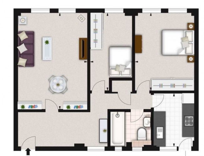 Floorplan for Pelham Court,  Fulham Road, London