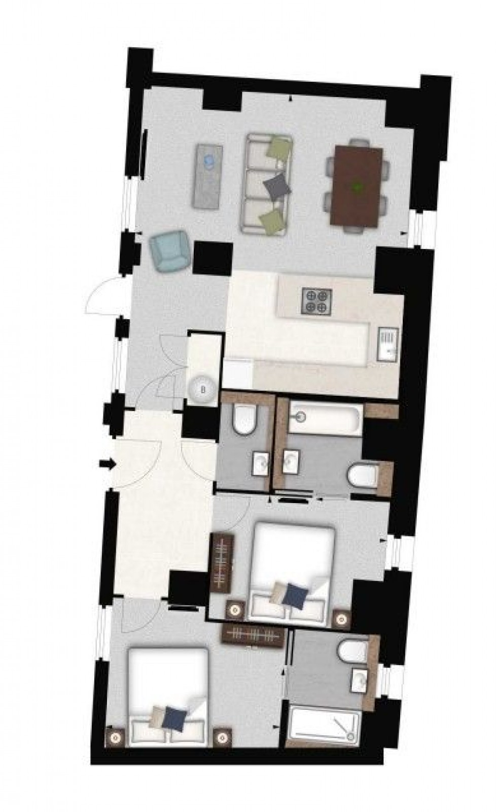 Floorplan for Palace Wharf, Rainville Road, London